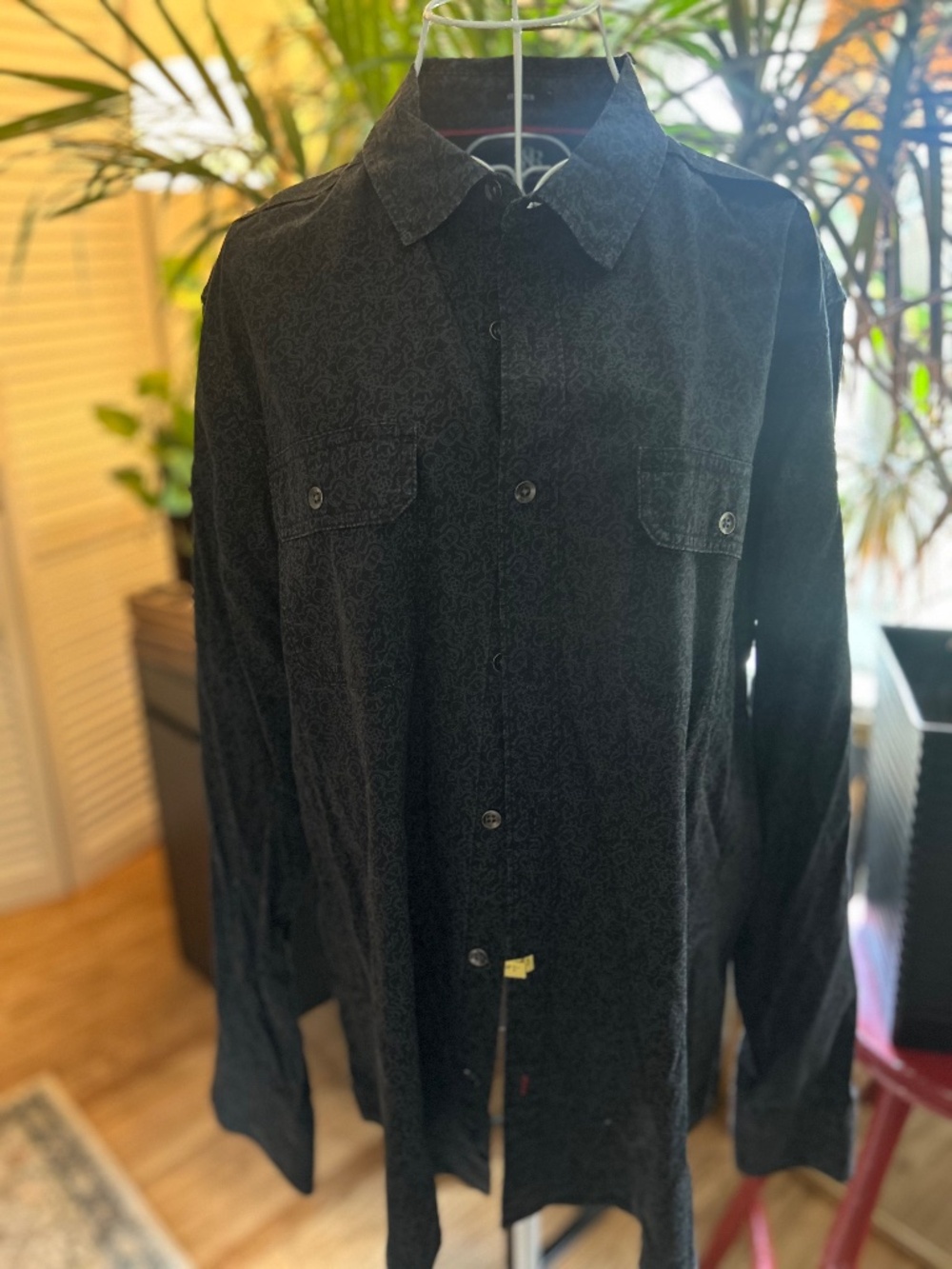 Rock and Republic print button shirt